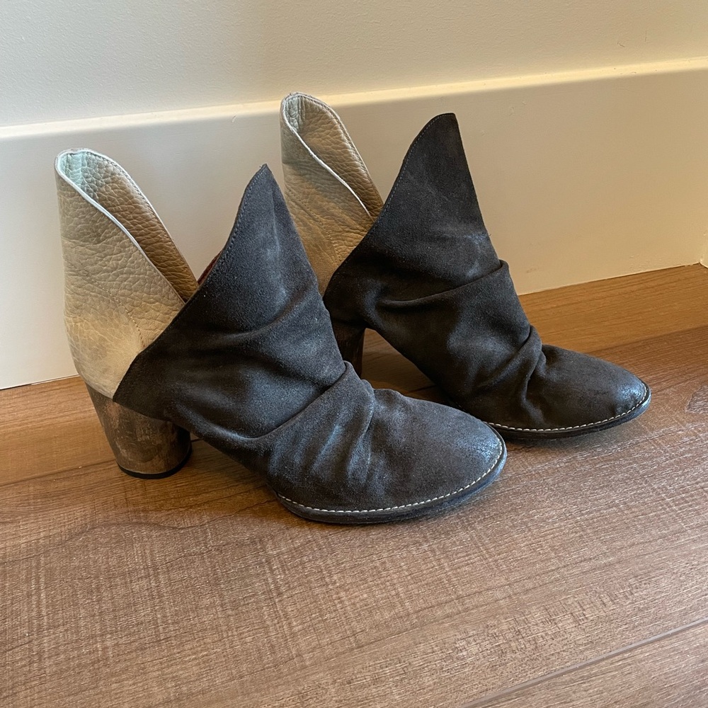 Free People Two-Tone Heeled Boots